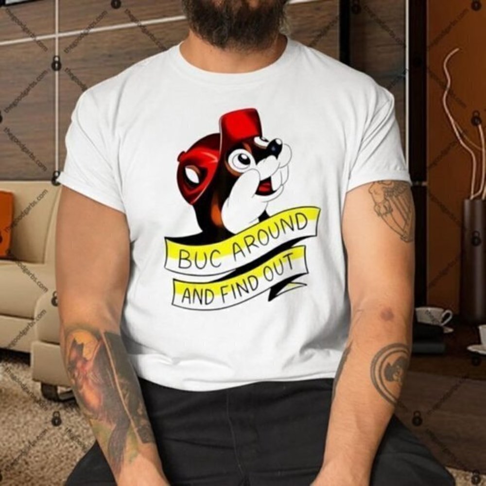 Otter Buc Around And Find Out Funny Animal Pun Graphic T-Shirt